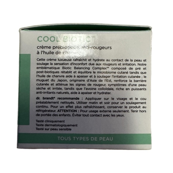 Dr. Brandt Cool Biotic Prebiotic Redness Relief Cream 1.7 oz Hydrates Soothes - Picture 10 of 12